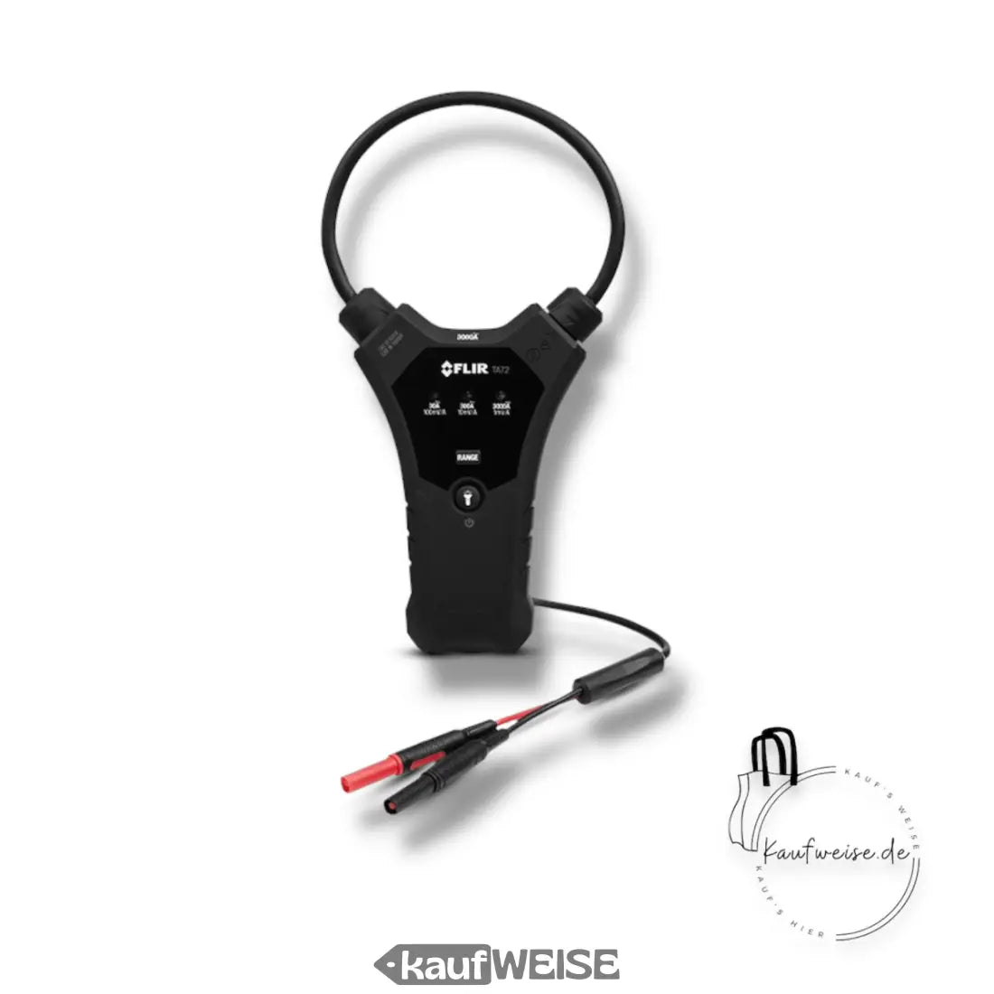 Schwarze Stromzange mit Prüfkabeln für FLIR TA72 flexibler Stromzangenadapter