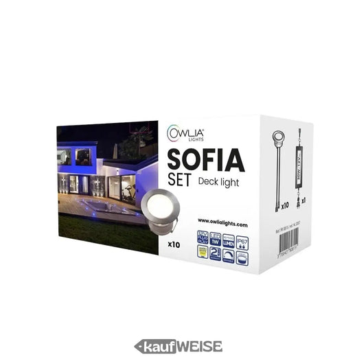 LED rasvjeta za terasu (set od 10) | IP67 vodootporna | Toplo bijela (2800K) | Owlia SOFIA