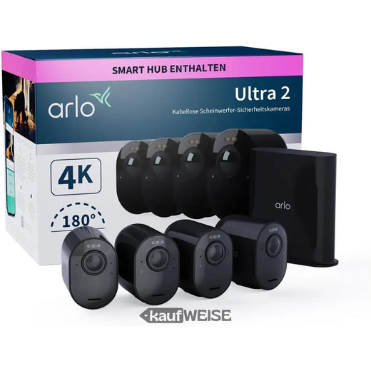 Arlo Ultra 2 4K sigurnosni sustav s 4 kamere (crni)