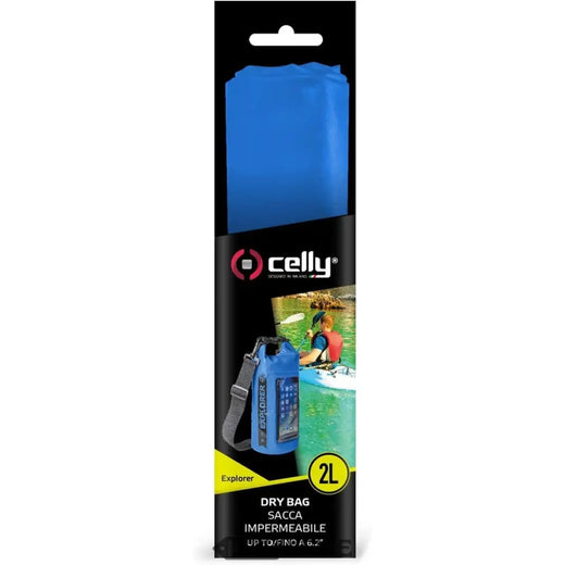 Celly Explorer Dry Bag 2L | Vodootporan pretinac za mobitel (na dodir) | Naramenica i zatvaranje na rolu | Na otvorenom
