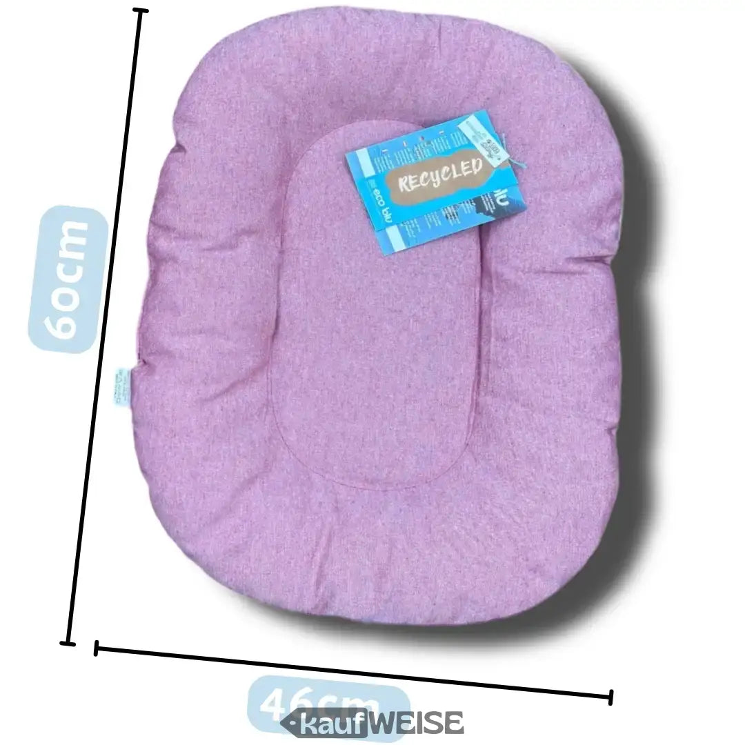 Lilas Baby Nest mit Maßen für Hundebett & Hundekissen Rosa Recycelt Made in Italy