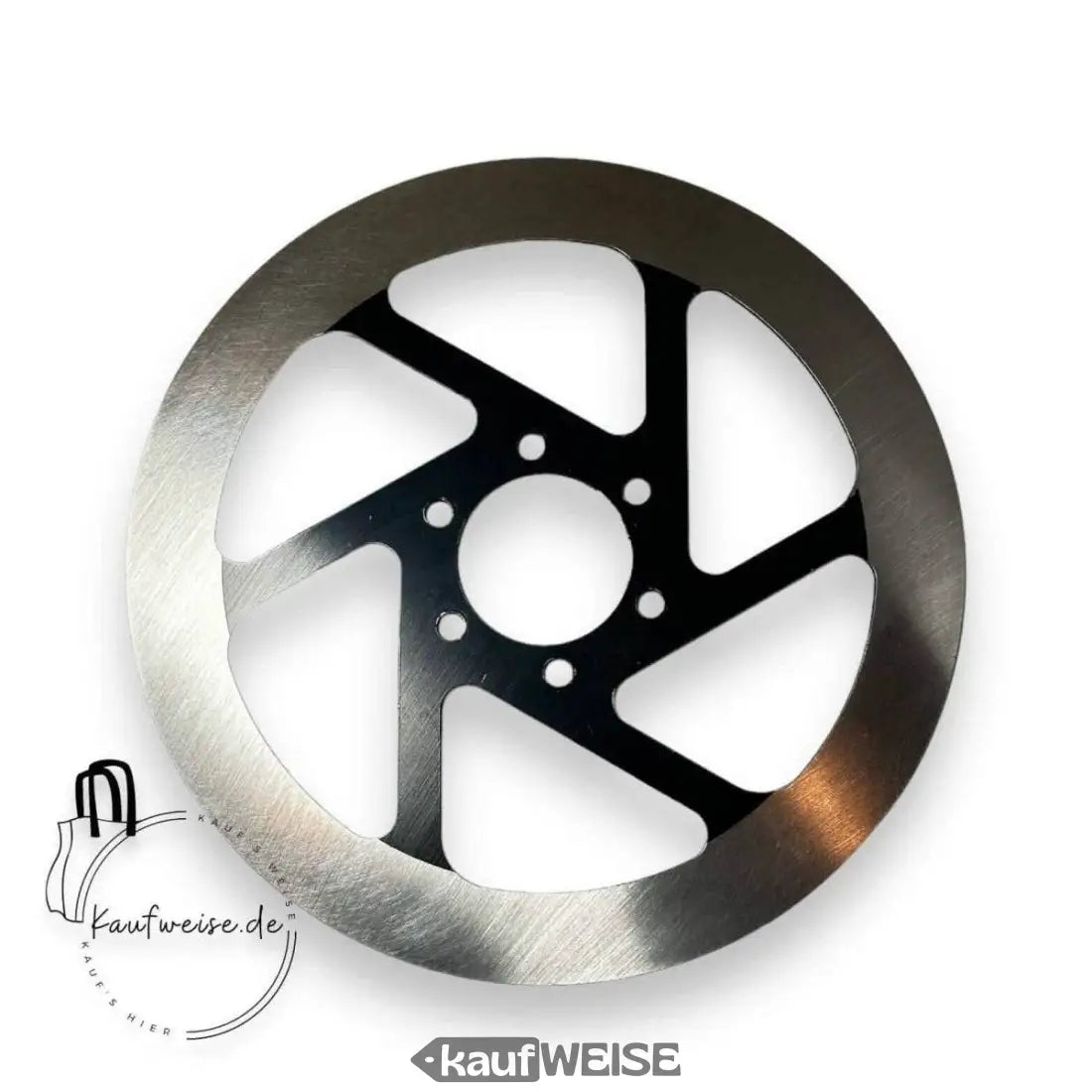 Silberne und schwarze Vanmoof Bremsscheibe 160mm für S3 und X3 Modelle