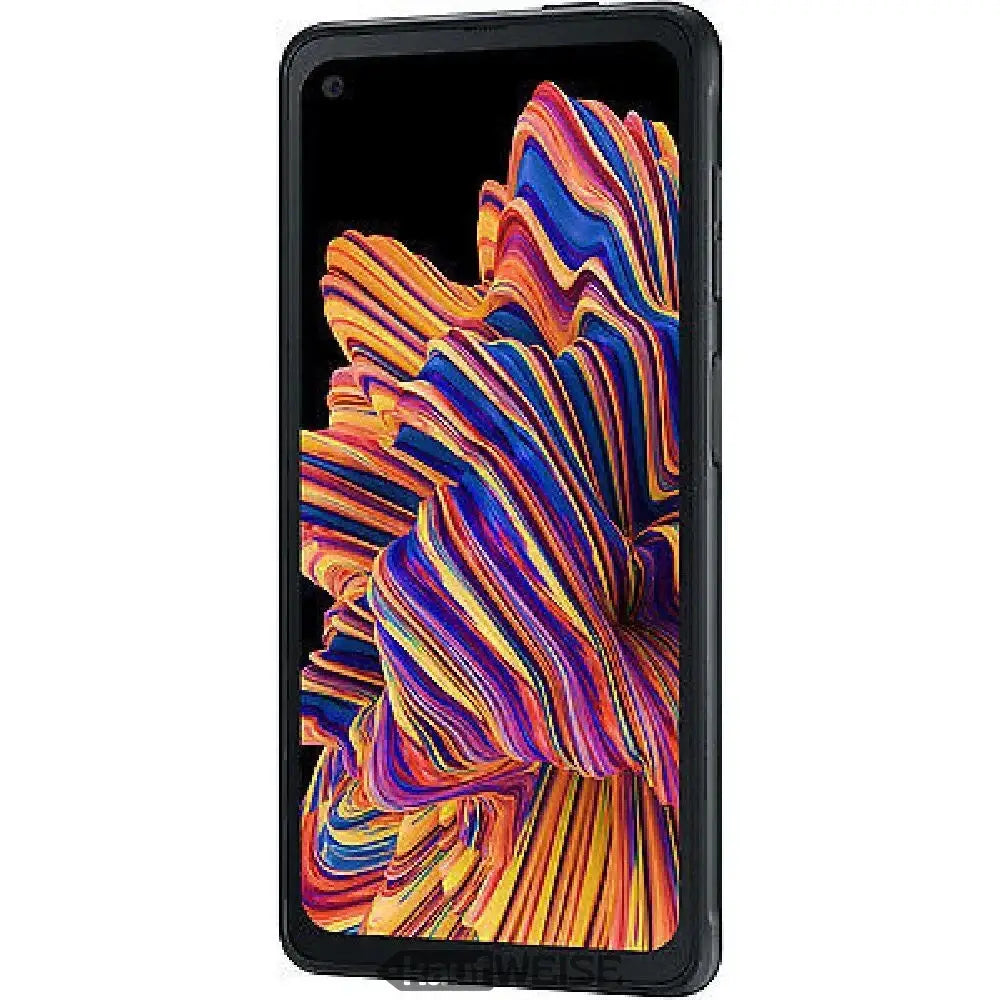 Samsung Galaxy XCover Pro 64GB Outdoor-Handy mit schwarzem Gehäuse und farbigem Display