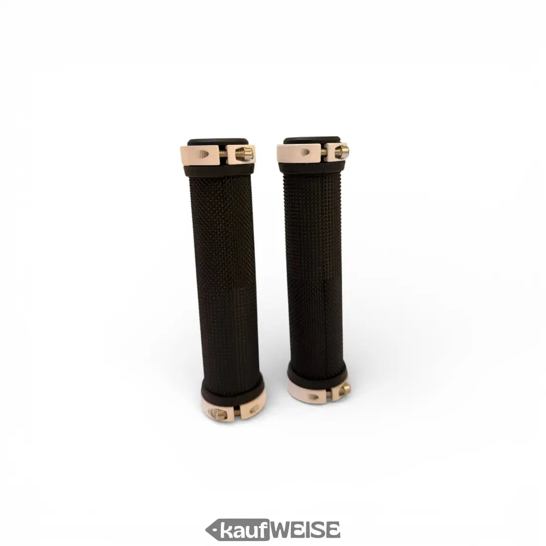 Schwarze Duragrip Fahrradgriffe mit Aluminium-Clamps, Paar, 22mm