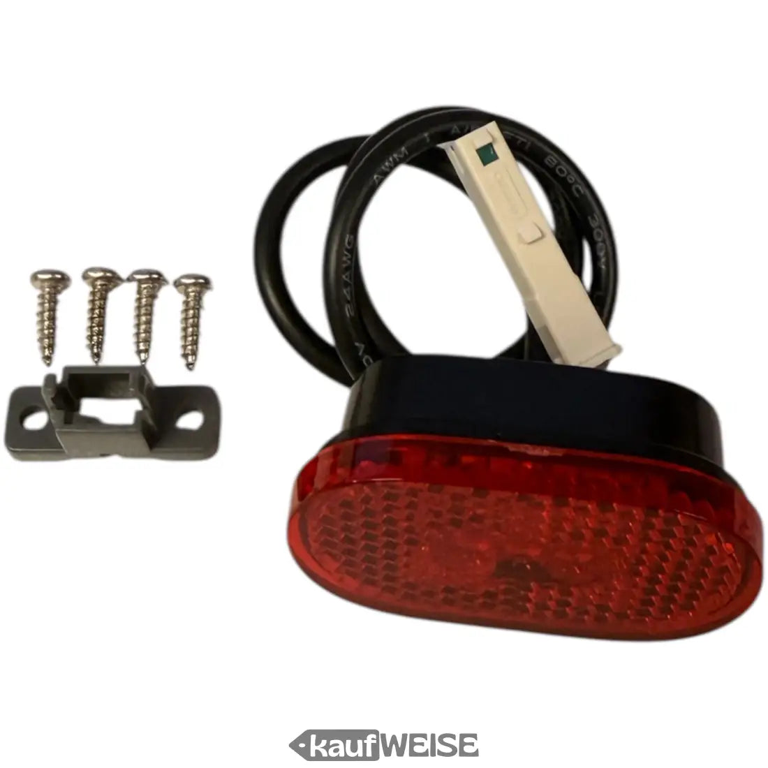 Rotes ovales LED-Rücklicht Xiaomi Mi Scooter mit Halterung und Gehäuse